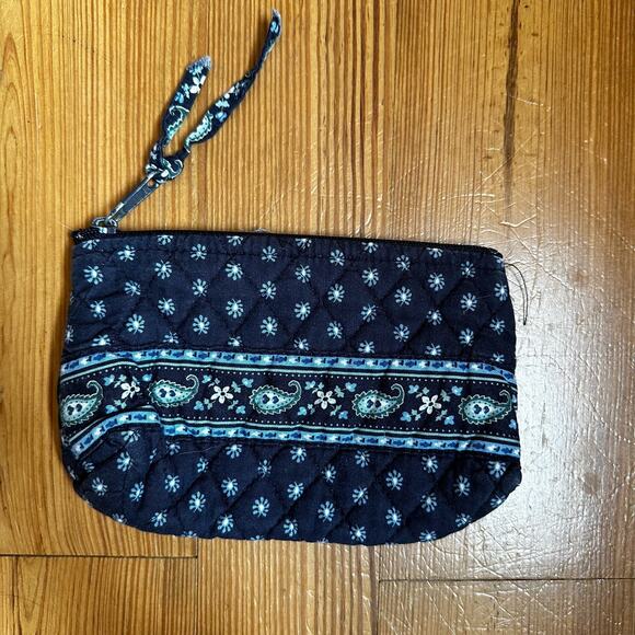 Vera Bradley blue paisley vintage pouch - Picture 1 of 3
